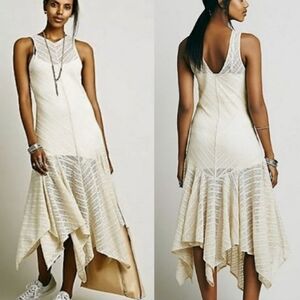 Free People Intimately Lila Lace Midi Slip Dress Off White